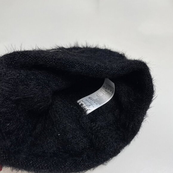 Diesel Black Metal Logo Knitted Hat - Picture 2 of 3